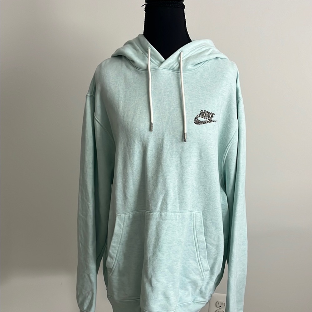Nike Mint Green Hoodie with Subtle Logo - Women’s Pullover